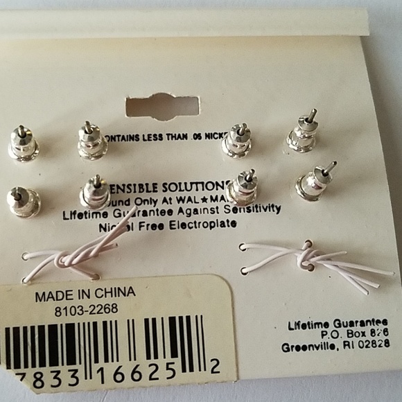 NWT Nickel free silver & blue earring set - Picture 5 of 5